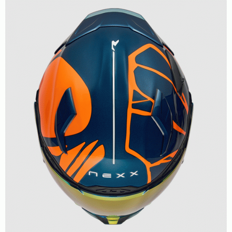Каска NEXX X.WST3 B-SIDE BLUE TEAL/ORANGE