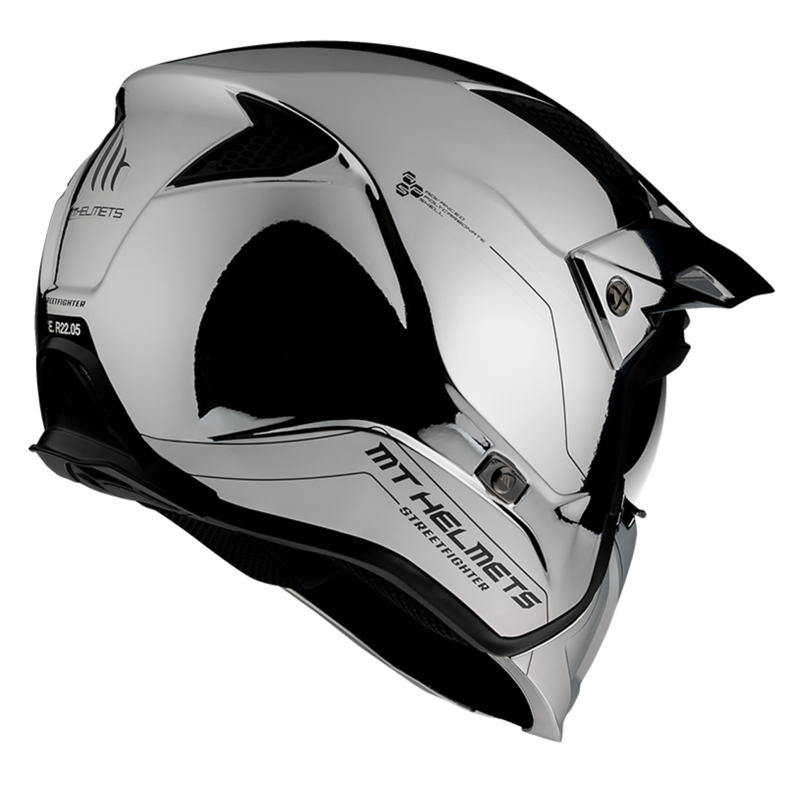 КАСКА MT STREETFIGHTER CHROMED SILVER