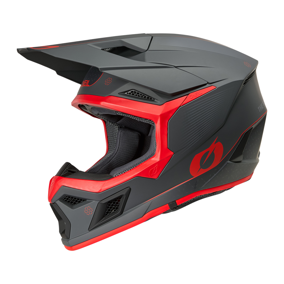 Мотокрос каска O'NEAL 3SERIES E-STROKE GRAY/RED V.26