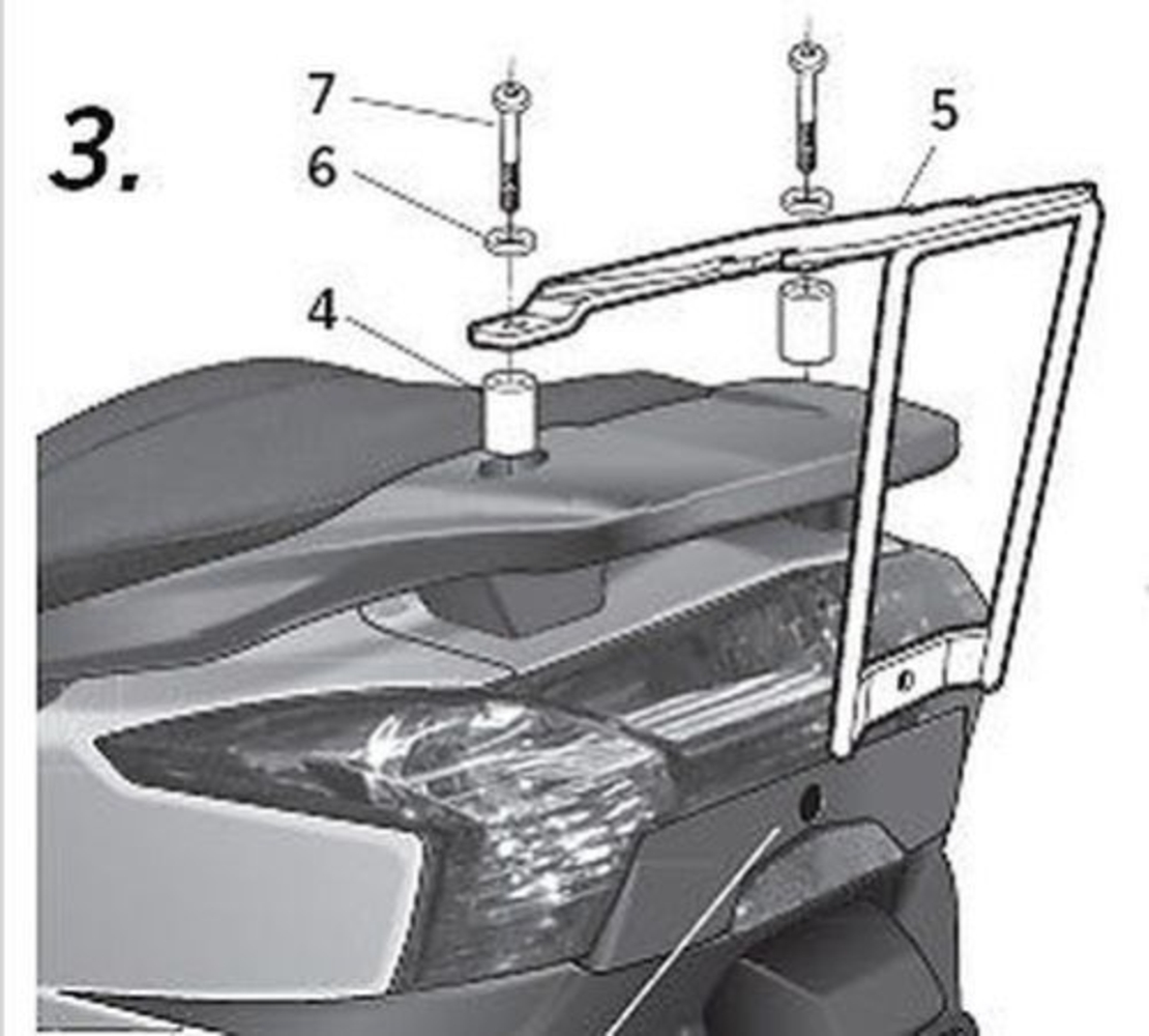 Монтажен комплект за куфари SHAD TOP MASTER KYMCO DOWNTOWN 125 '09