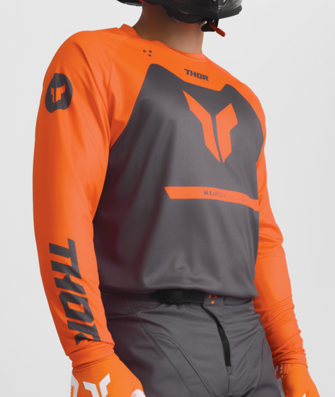 Мотокрос джърси THOR RIDEMODE MENACE ORANGE/CHAR