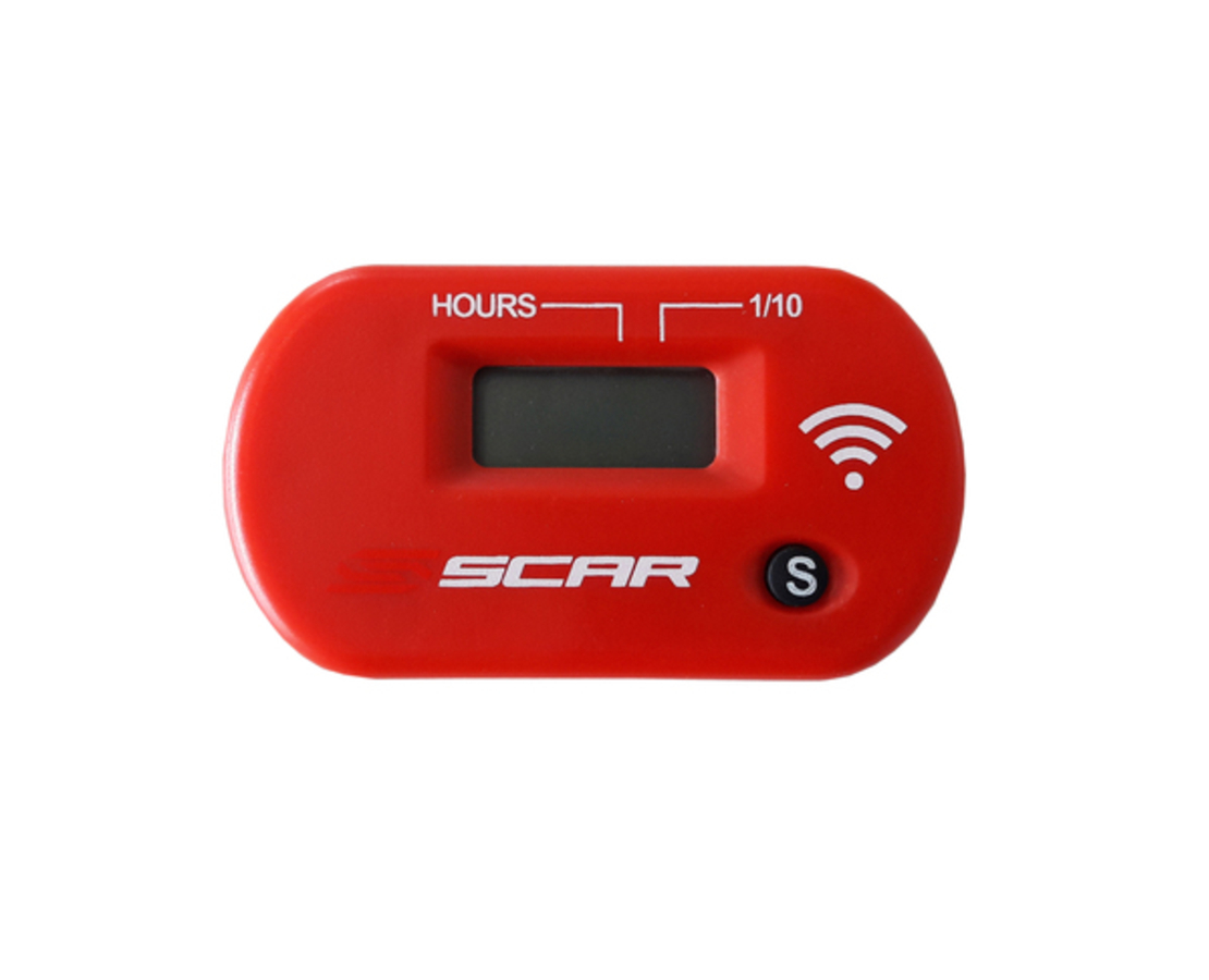 Мото часовник SCAR HOUR METER с Wireless RED