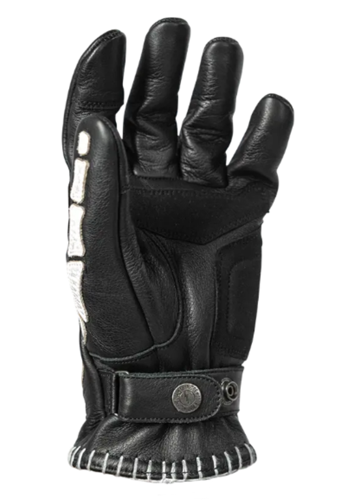 Кожени ръкавици JOHN DOE SKELETOR LEATHER BLACK/WHITE