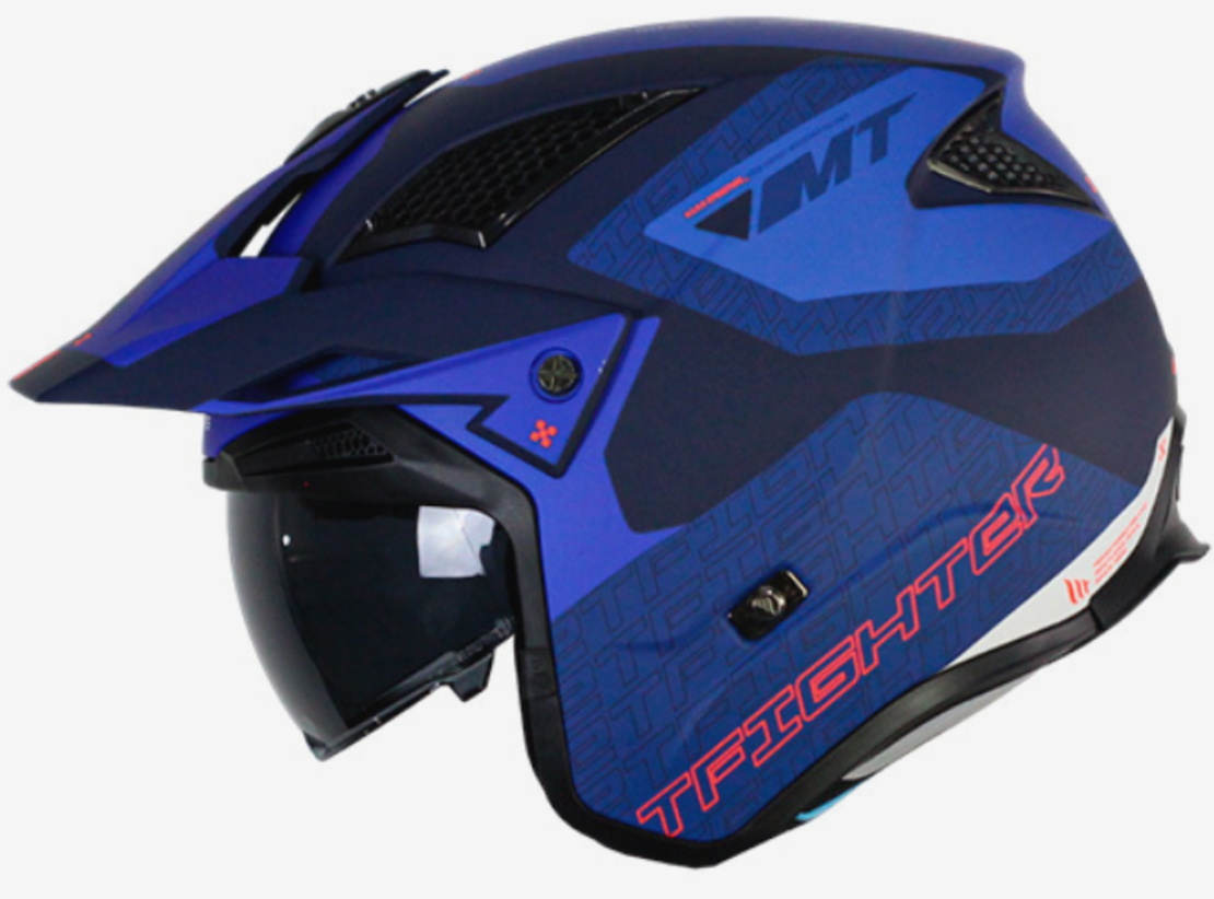 КАСКА MT STREETFIGHTER S TOTEM  C17 MATT 2 PEARL BLUE