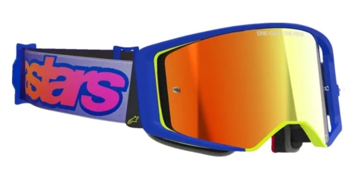 Мотокрос очила ALPINESTARS SUPERTECH VISTA BLUE/YLW/PUR MIRROR-RED