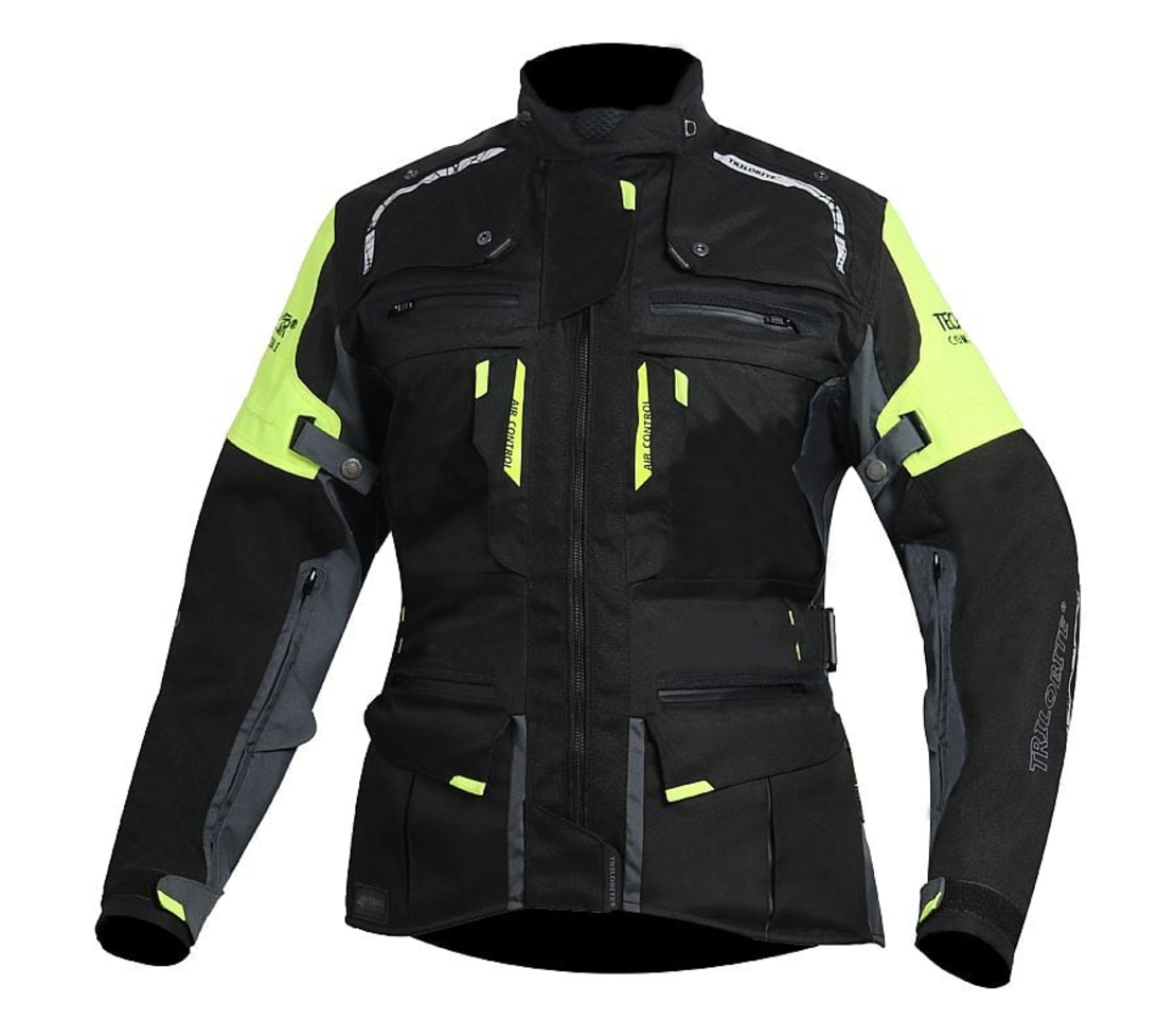 Дамско мото яке TRILOBITE 2091 Rideknow Tech-Air® BLACK/YELLOW FLUO