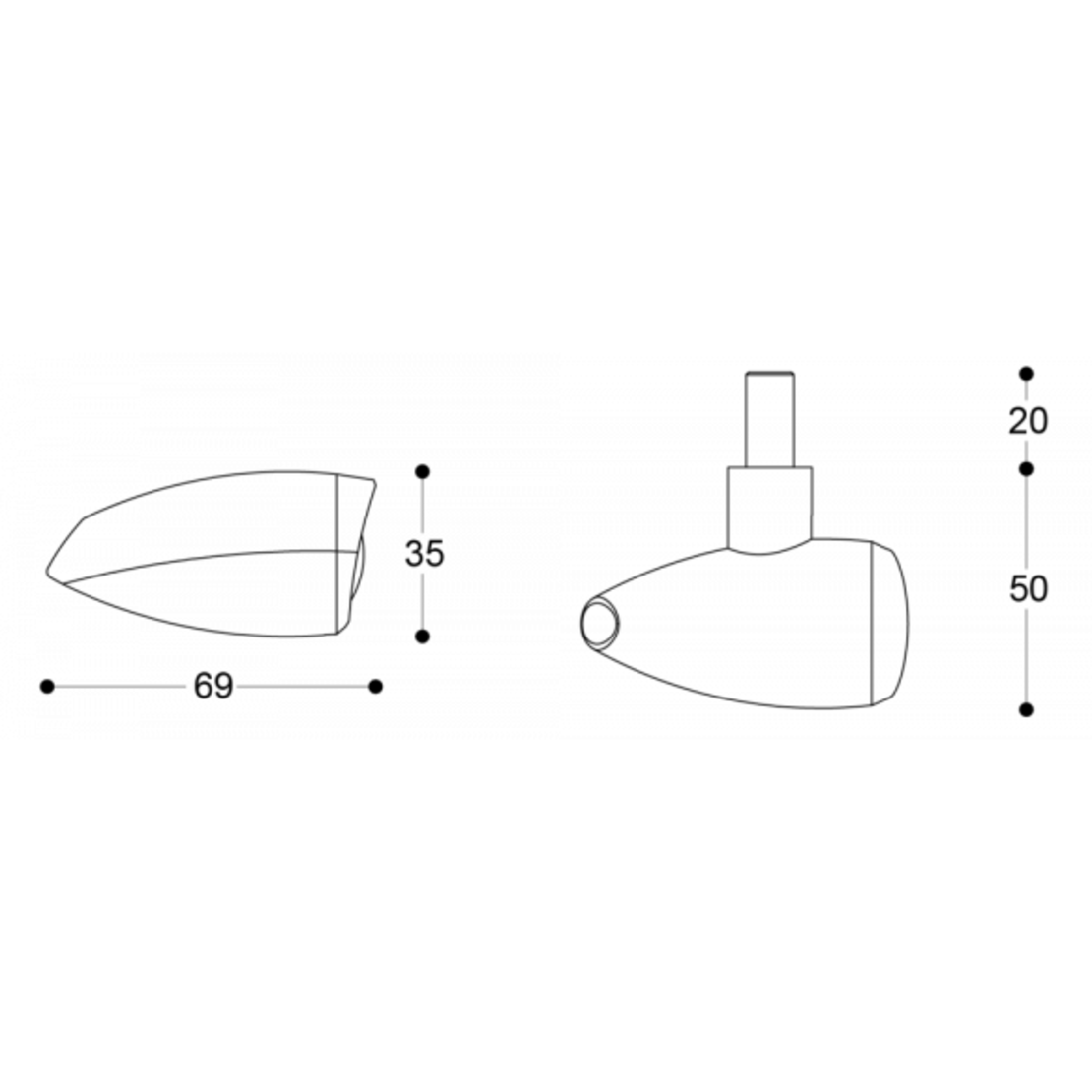 Мото мигачи BARRACUDA FONZIE