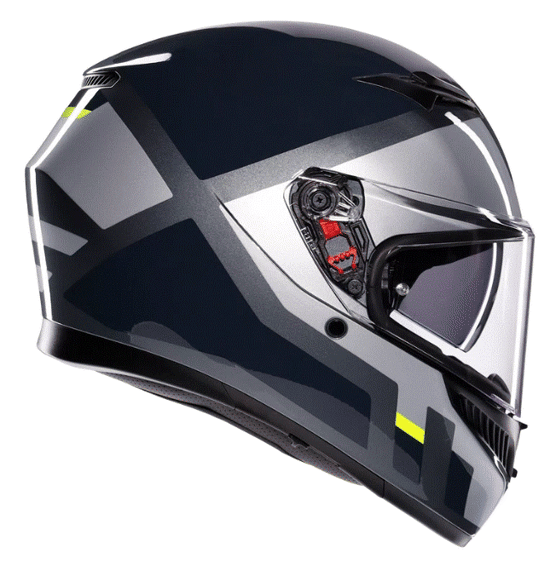 КАСКА AGV K3 SHADE GREY/YELLOW FLUO