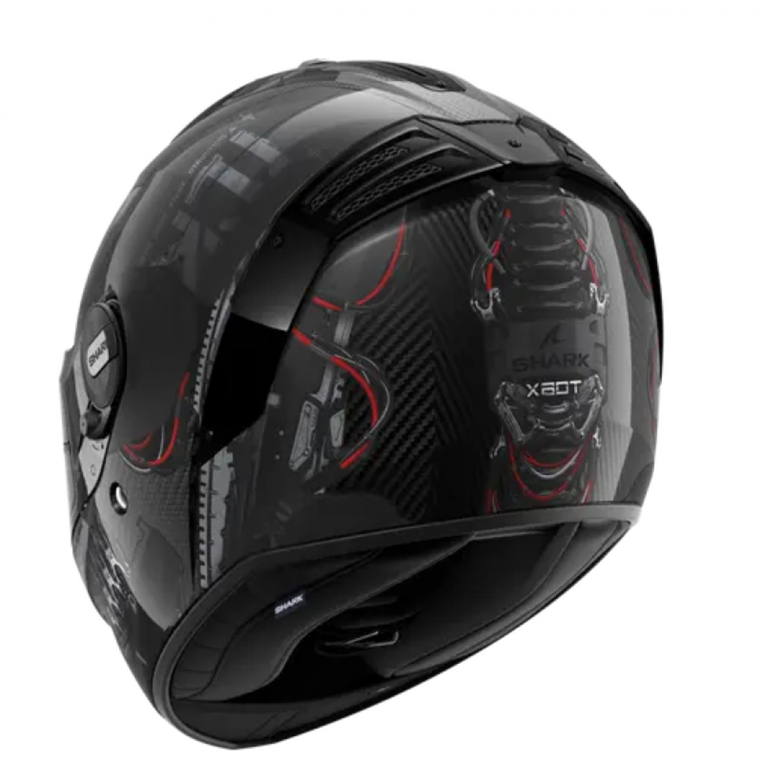 Каска SHARK SPARTAN RS CARBON XBOT BLACK/RED/SILVER