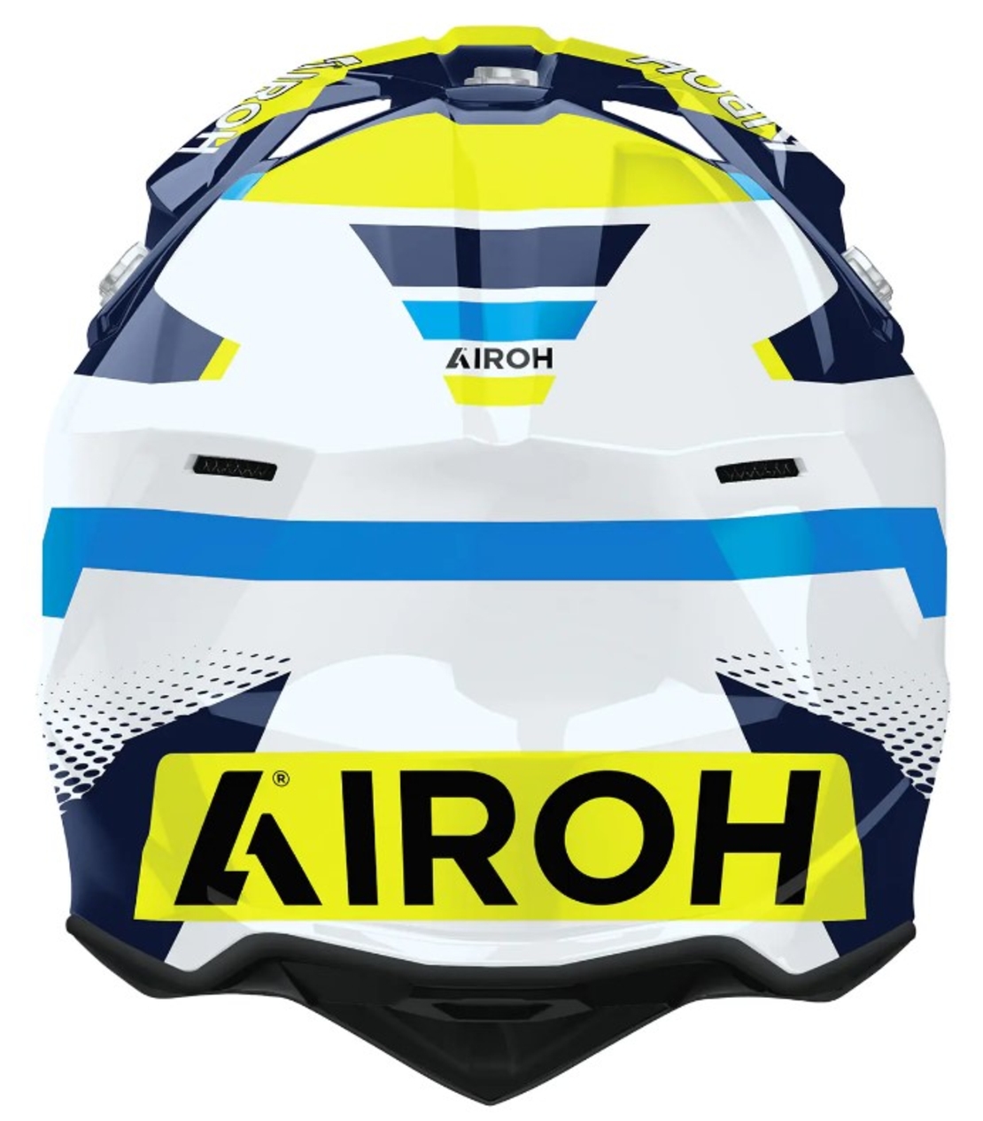 Мотокрос каска AIROH WRAAAP VISION Yellow/Blue Gloss