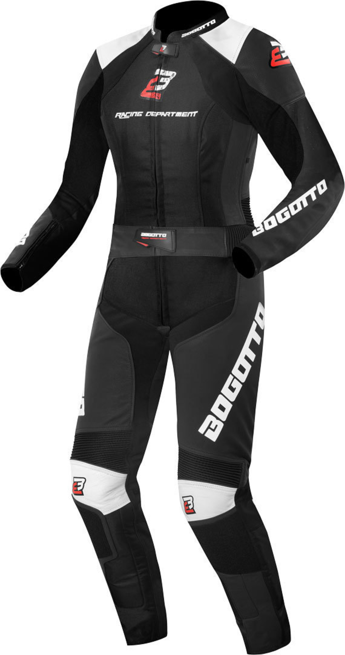 Дамски Кожен Мото Екип BOGOTTO Losail BLACK-WHITE