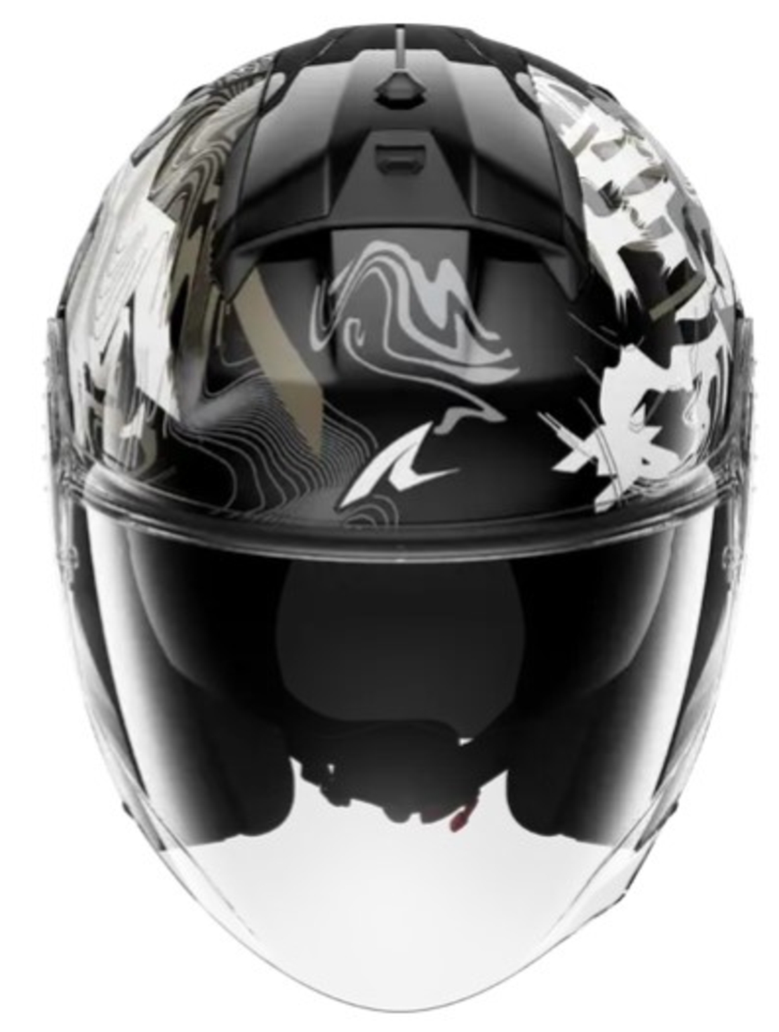 Каска за скутер SHARK SKWAL JET PRANZ Black/White/Gold