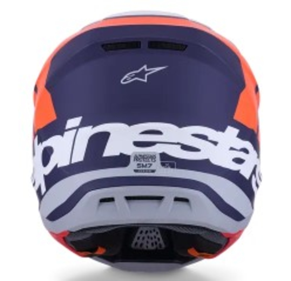 Мотокрос каска ALPINESTARS SM7 CORE ORAN/BLUE