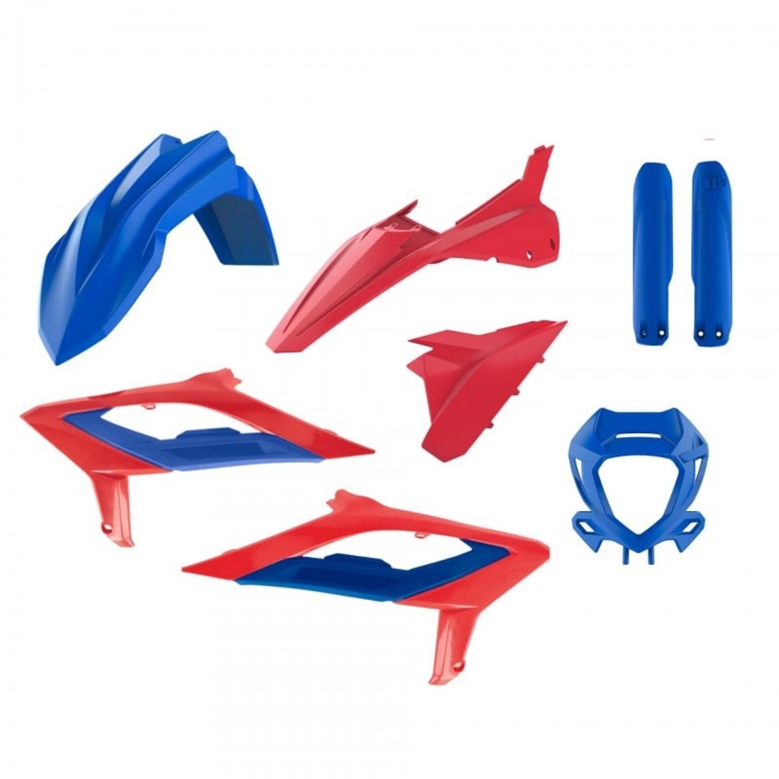 Комплект пластмаси POLISPORT Full Plastic Kit Beta RR 2T/4T Racing (2023-24) Blue/Red