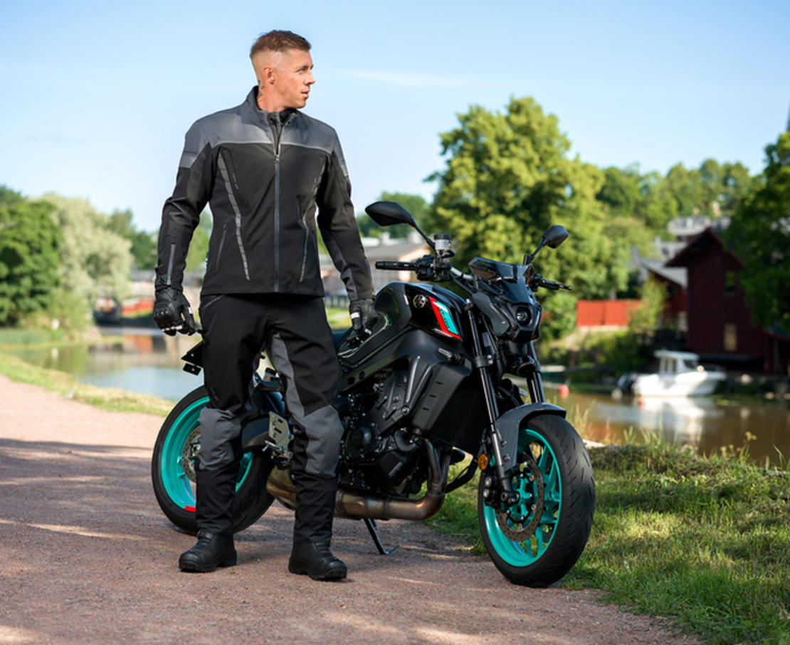 Текстилно мото яке Lindstrands Bydalen Black/Steel Grey