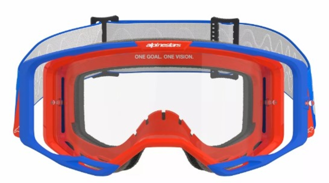 Мотокрос очила ALPINESTARS VISION 8 WORDMARK BLUE/OR CLEAR