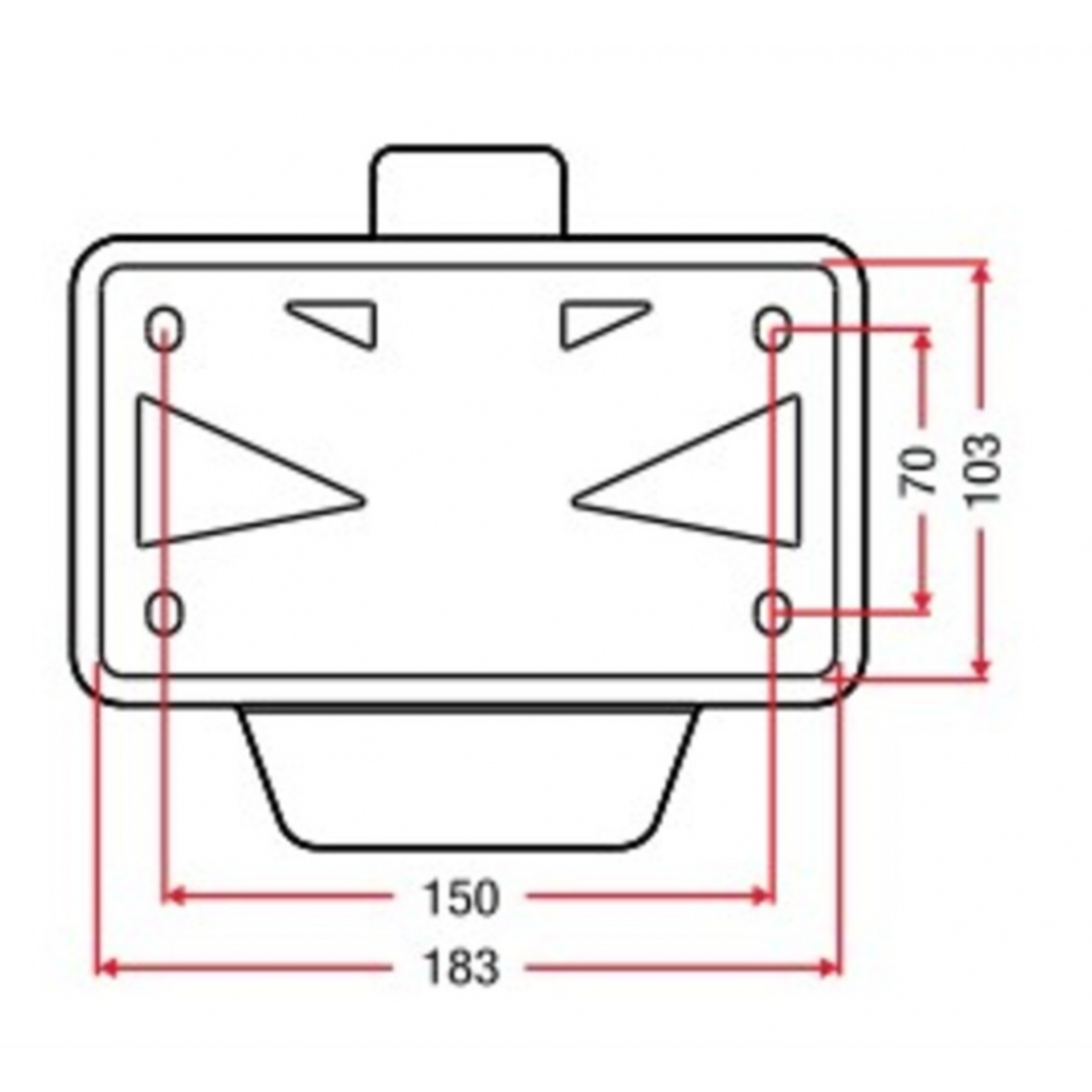 Стойка за номер RACETECH Integra Racing License Plate Holder with LED Light 60º