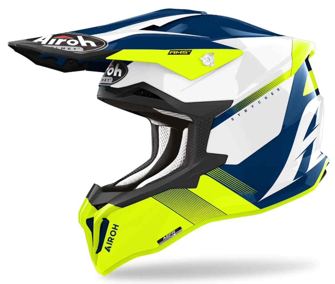 Мотокрос каска AIROH STRYCKER BLAZER YELLOW GLOSS