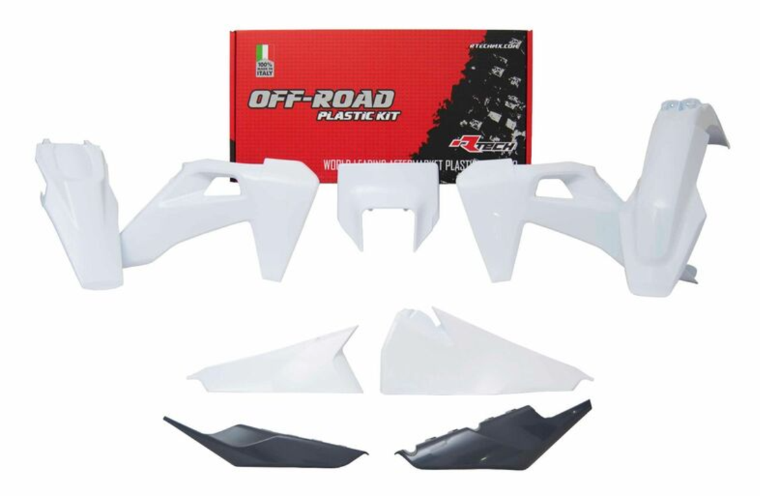 Комплект пластмаси RACETECH Plastic Kit White/Anthracite Grey Husqvarna TE/FE 2020