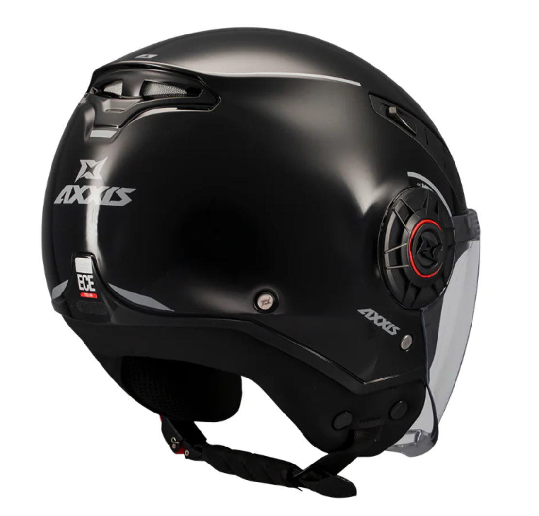 КАСКА ЗА СКУТЕР METRO S SOLID V2 A1 BLACK GLOSS