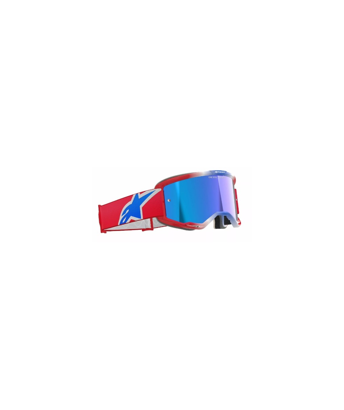Мотокрос очила ALPINESTARS VISION 5 CORP RED/WT/BL MIRROR-BLUE