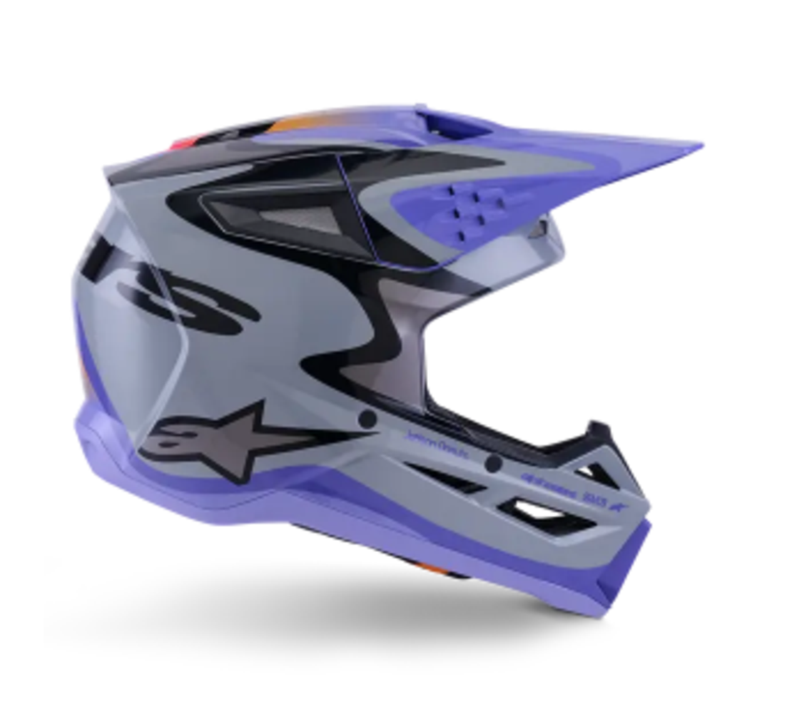 Мотокрос каска ALPINESTARS SM3 JETTSON GRAY/PUR/BLK