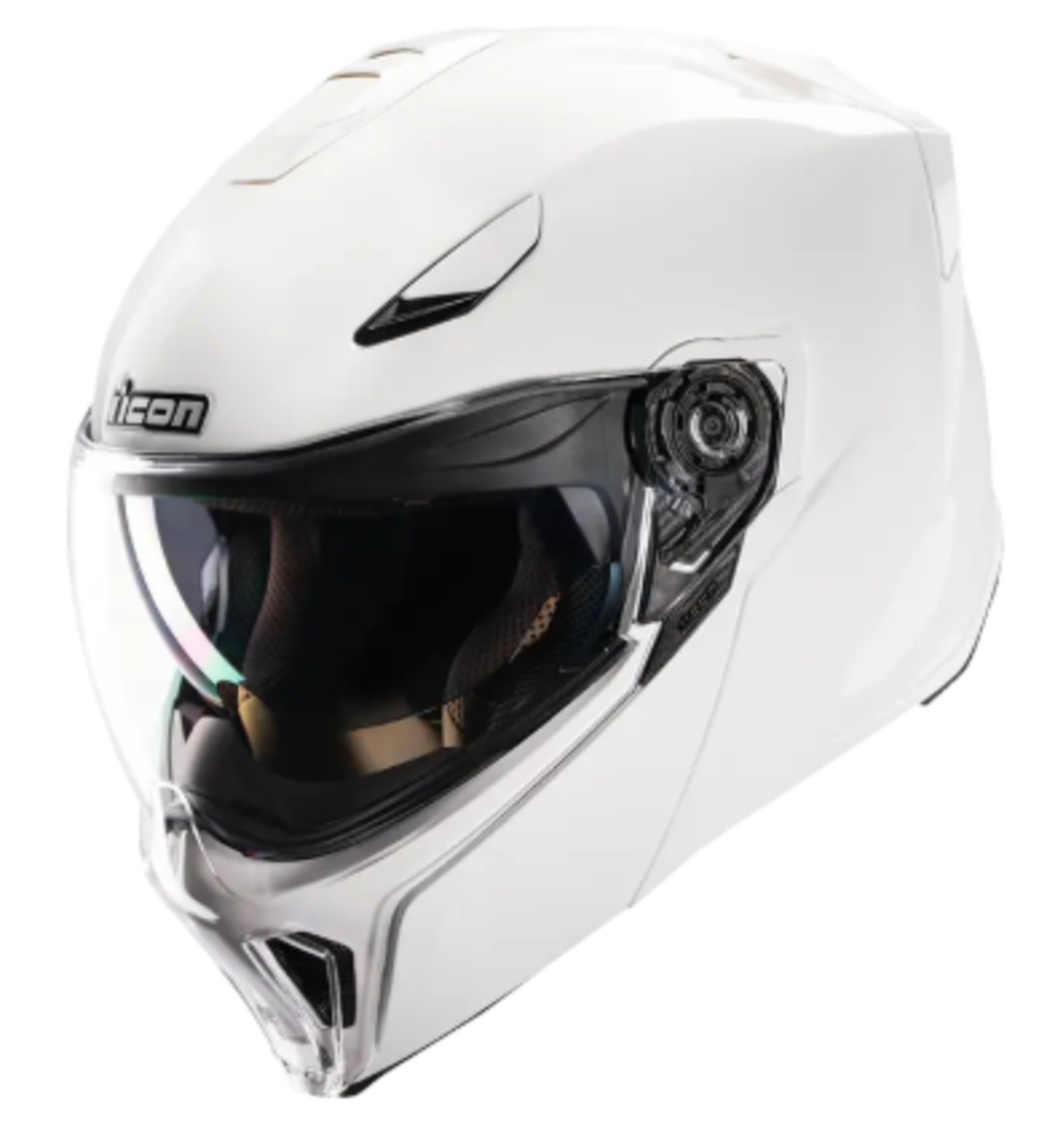 Отваряема каска ICON Threshold™ Solid Modular WHITE GLOSS