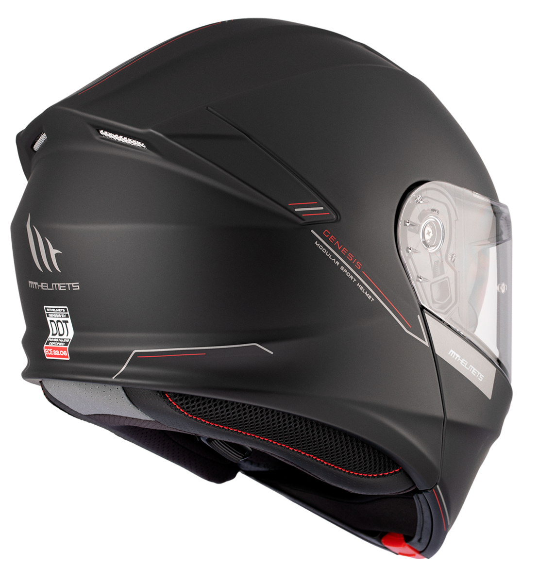 Отваряема каска MT GENESIS A1 BLACK MATT