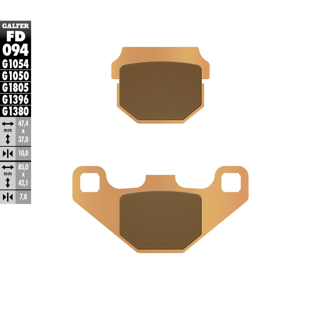 Предни/Задни мото накладки Galfer SINTERED FD094G1396