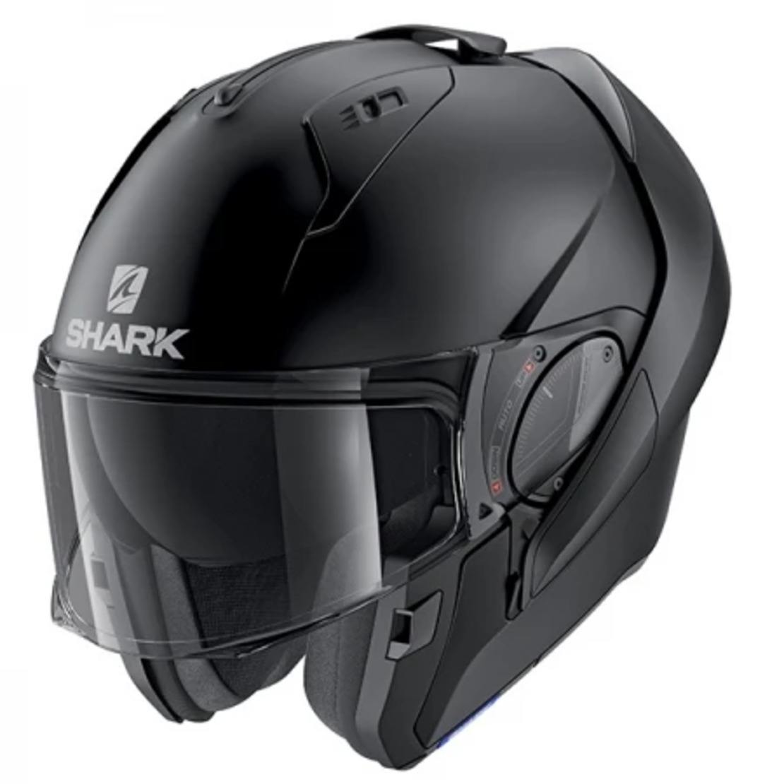 Каска за мотор SHARK EVO-ES BLANK BLACK MAT