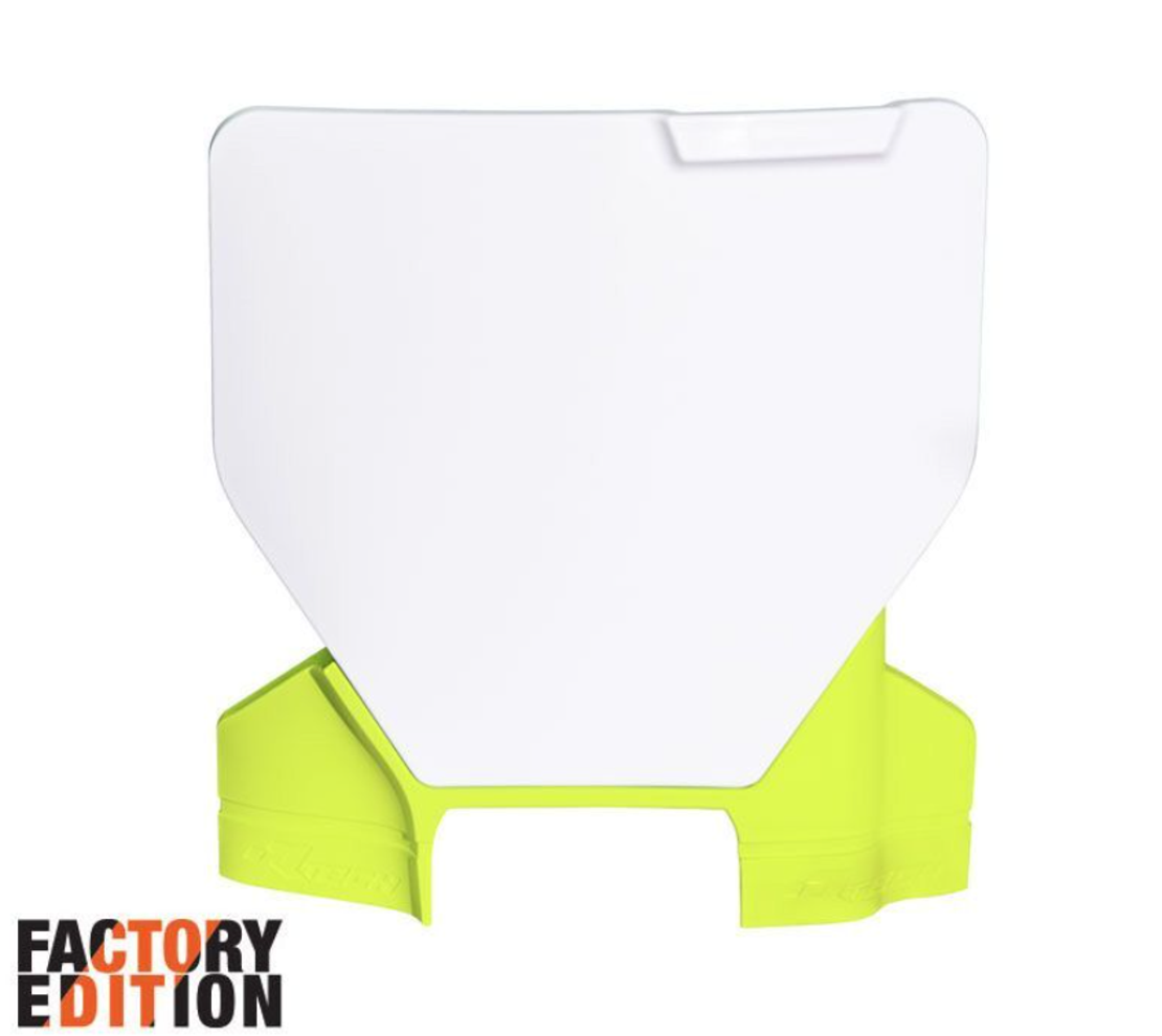 Табела за номер RACETECH Factory Front Number Plate Husqvarna 23-25 (White/Yellow)