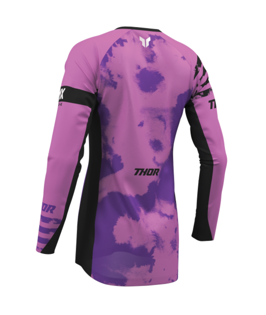 Дамско мотокрос джърси THOR LAUNCHMODE BLEACH BLACK/ORCHID