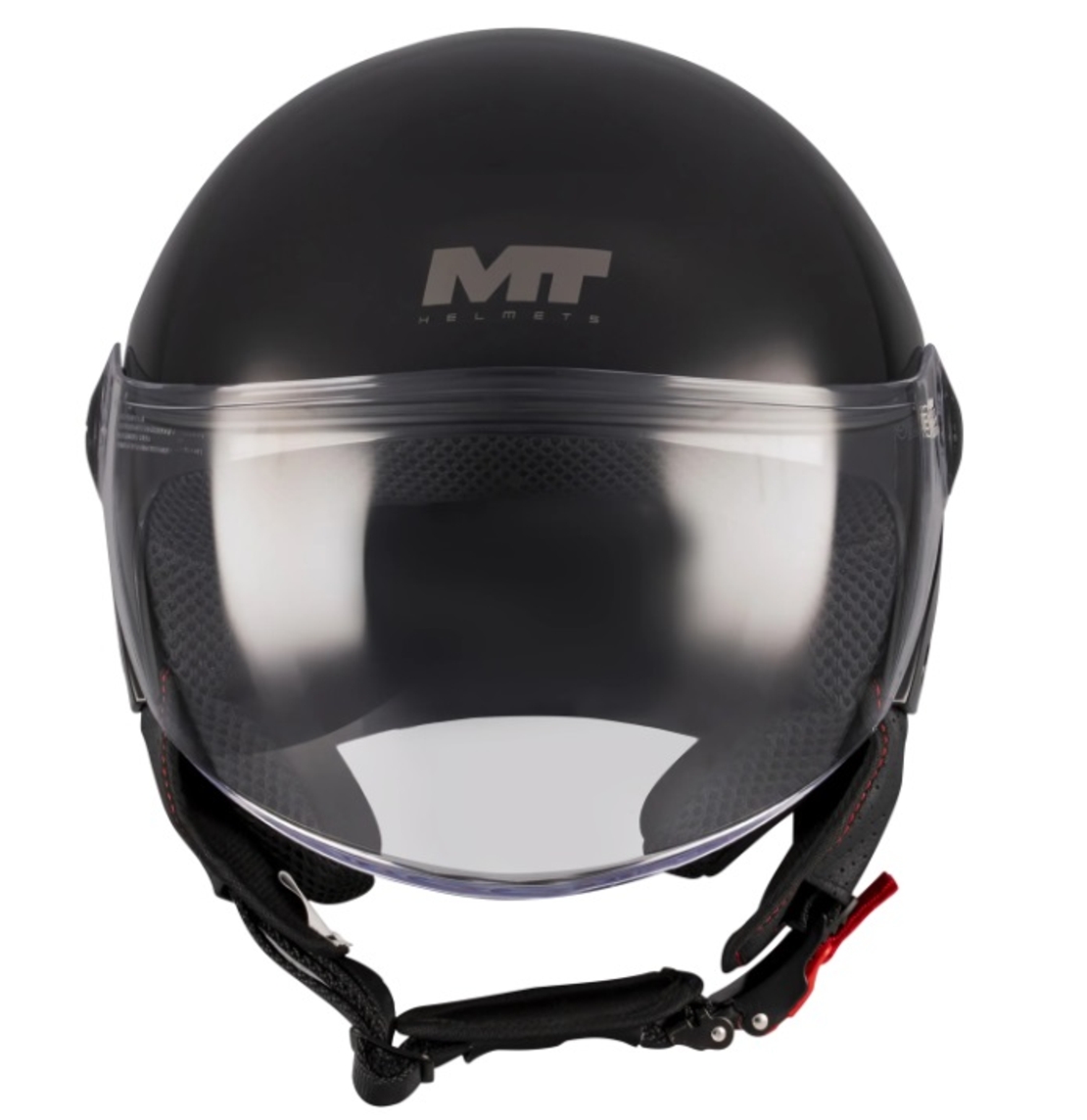 КАСКА ЗА СКУТЕР MT STREET S PURE A1 BLACK GLOSS