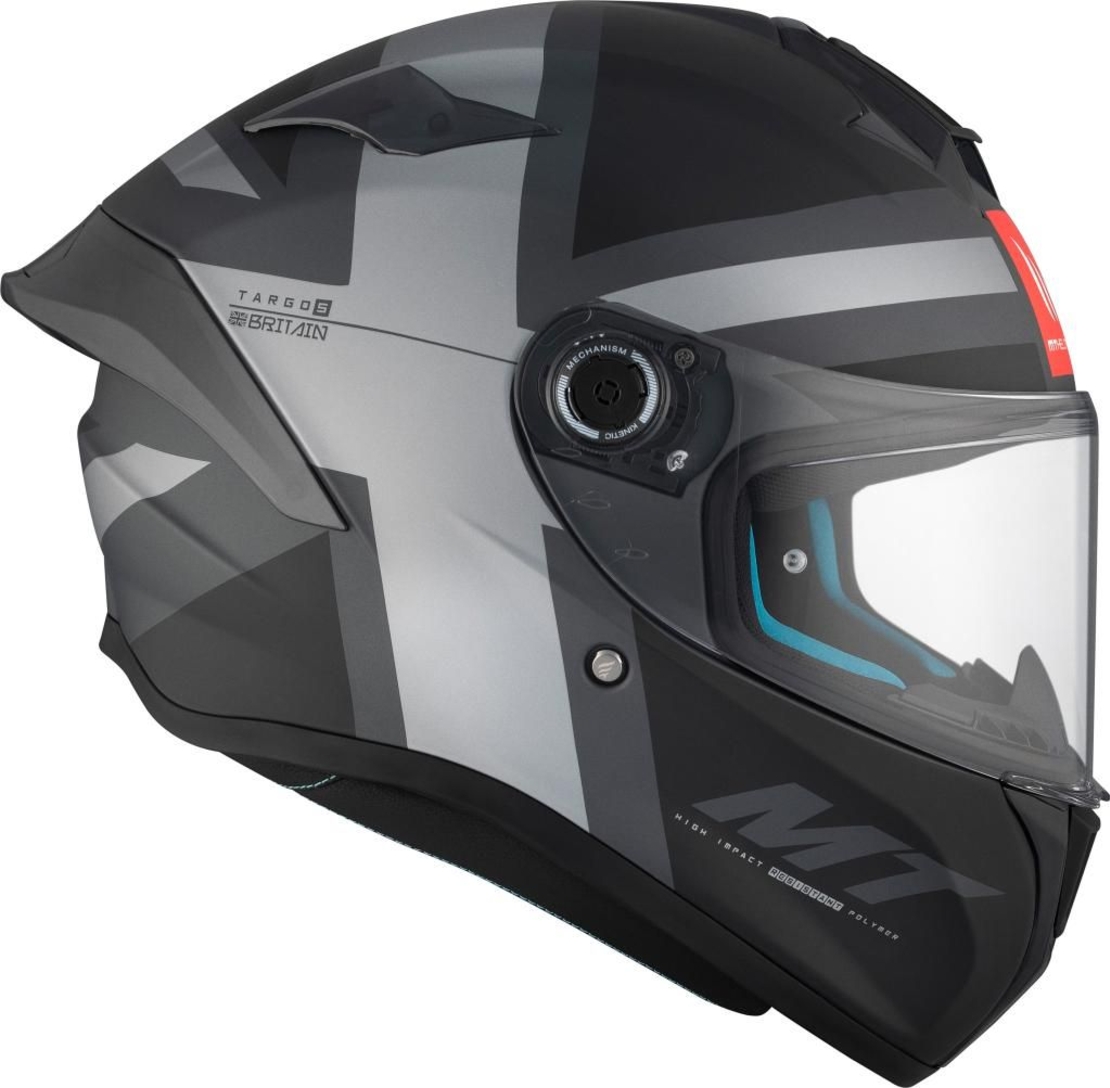 Каска MT TARGO S BRITAIN C2 MATT BLACK/GRAY