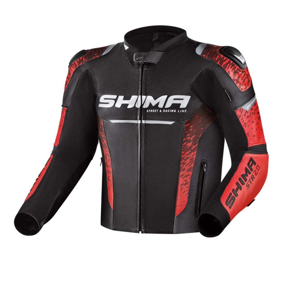 Кожено мото яке SHIMA STR 2.0 RED