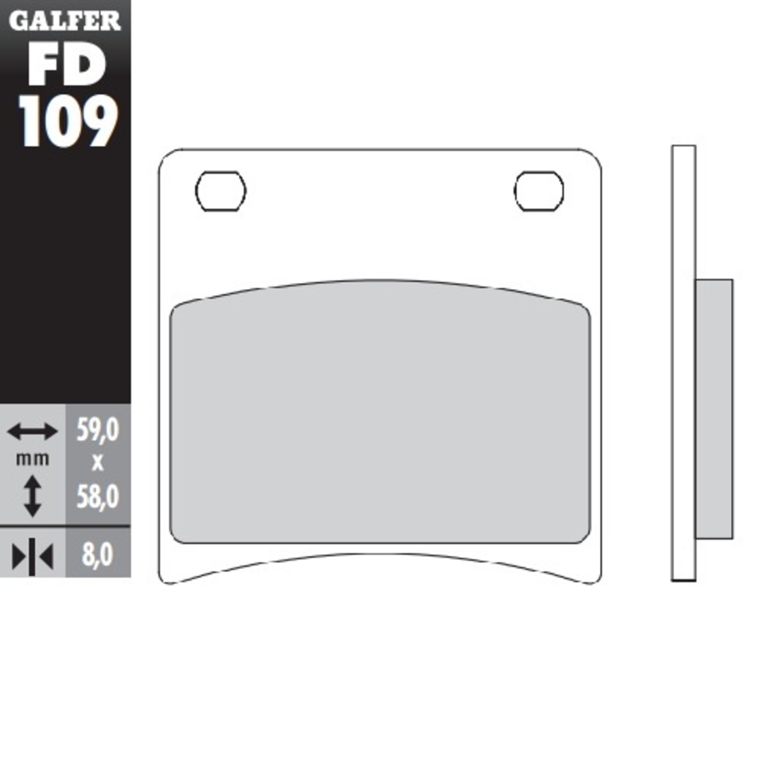 Предни мото накладки Galfer SEMI METAL FD109G1054