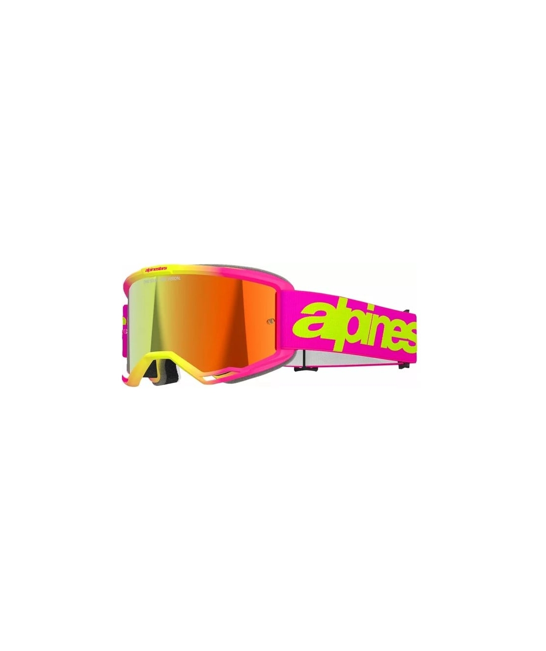 Мотокрос очила ALPINESTARS VISION 5 WORDMARK PNK/YLW MIRROR-RED