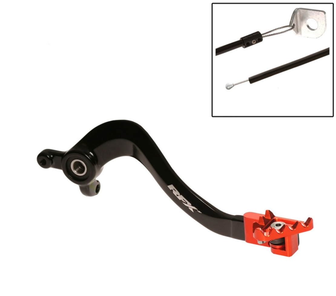 Заден лост за спирачка RFX Pro FT Rear Brake Lever (Black/Orange) - KTM SX85 03-17