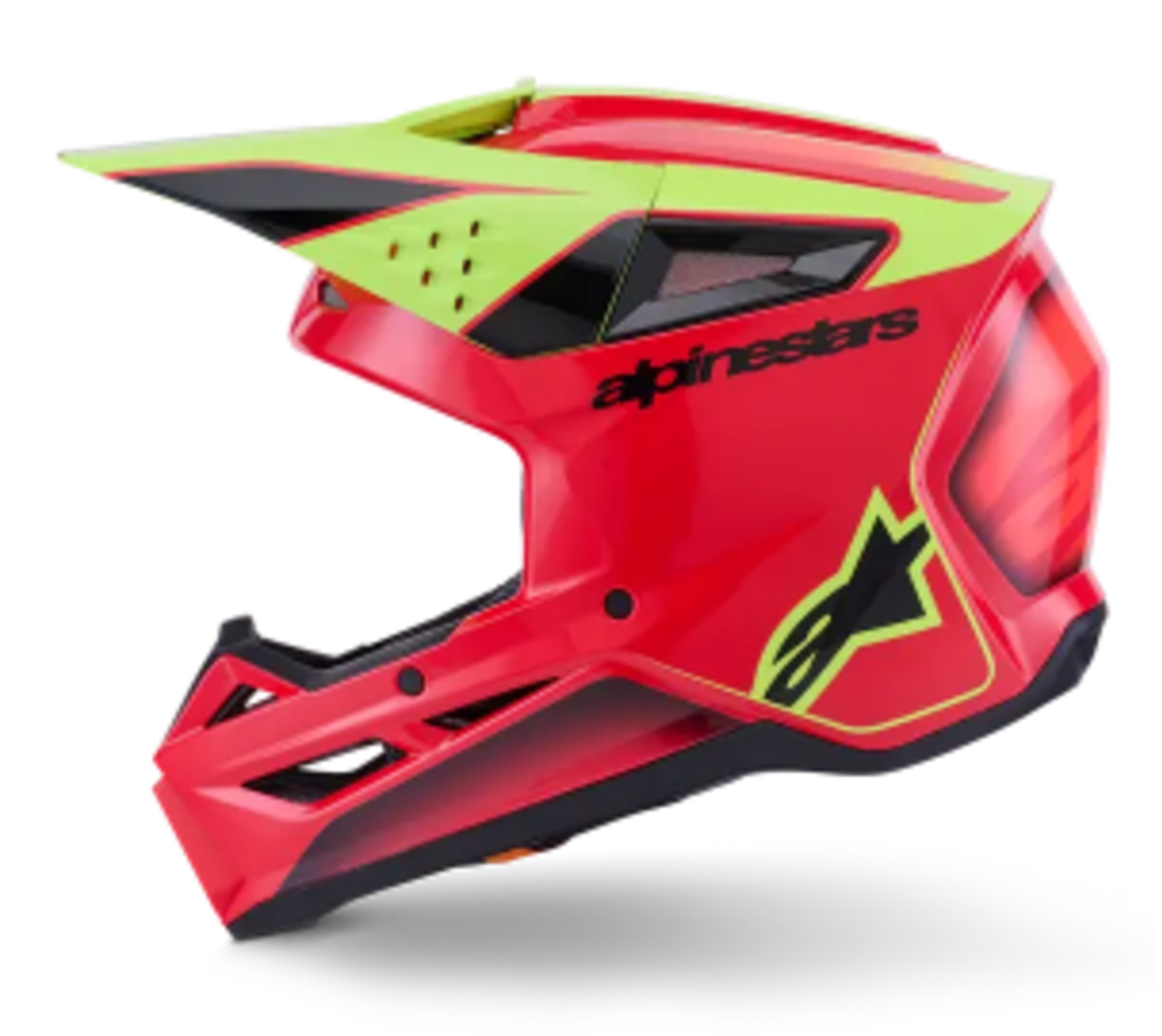 Мотокрос каска ALPINESTARS SM3 FRAY RED/YELLOW/BLACK