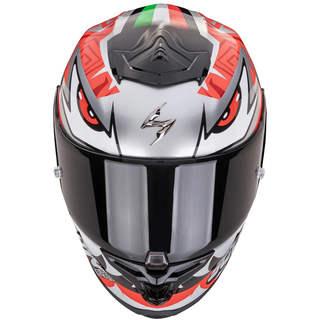 Каска Scorpion EXO-R1 Evo Air Zaccone Replica Silver-Black-Red