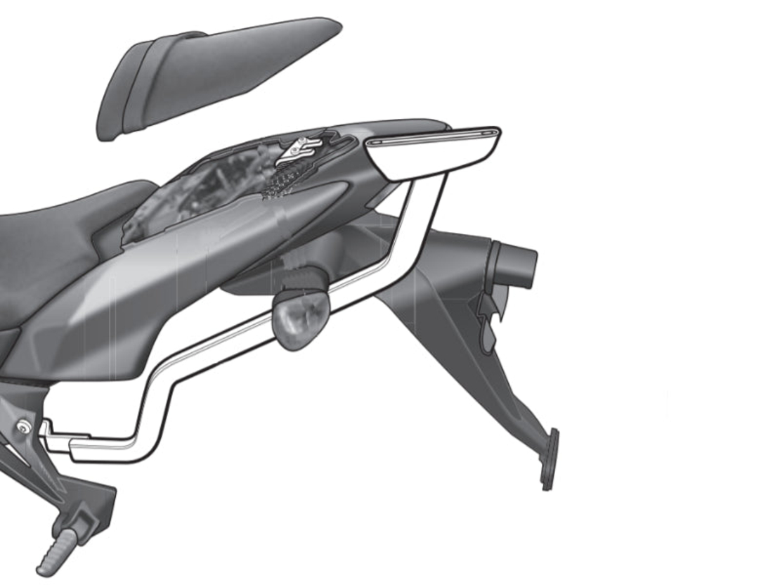 Монтажен комплект за куфари SHAD TOP MASTER KAWASAKI Z750/Z1000 07-10