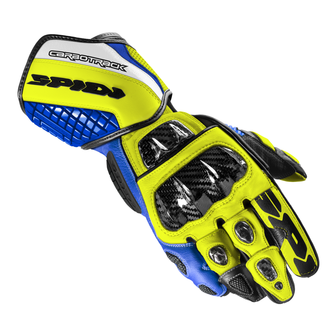 Мото ръкавици SPIDI Carbo track EVO BLUE/YELLOW