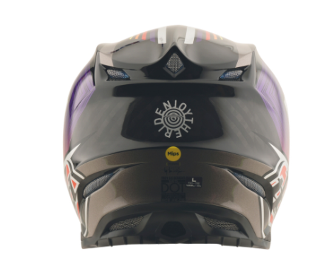 Mотокрос каска TROY LEE DESIGNS SE5 Carbon Stripes - Black/Violet