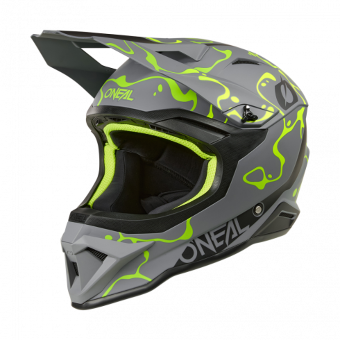 Каска O'NEAL 1SERIES SPLASH GRAY/NEON YELLOW V.26