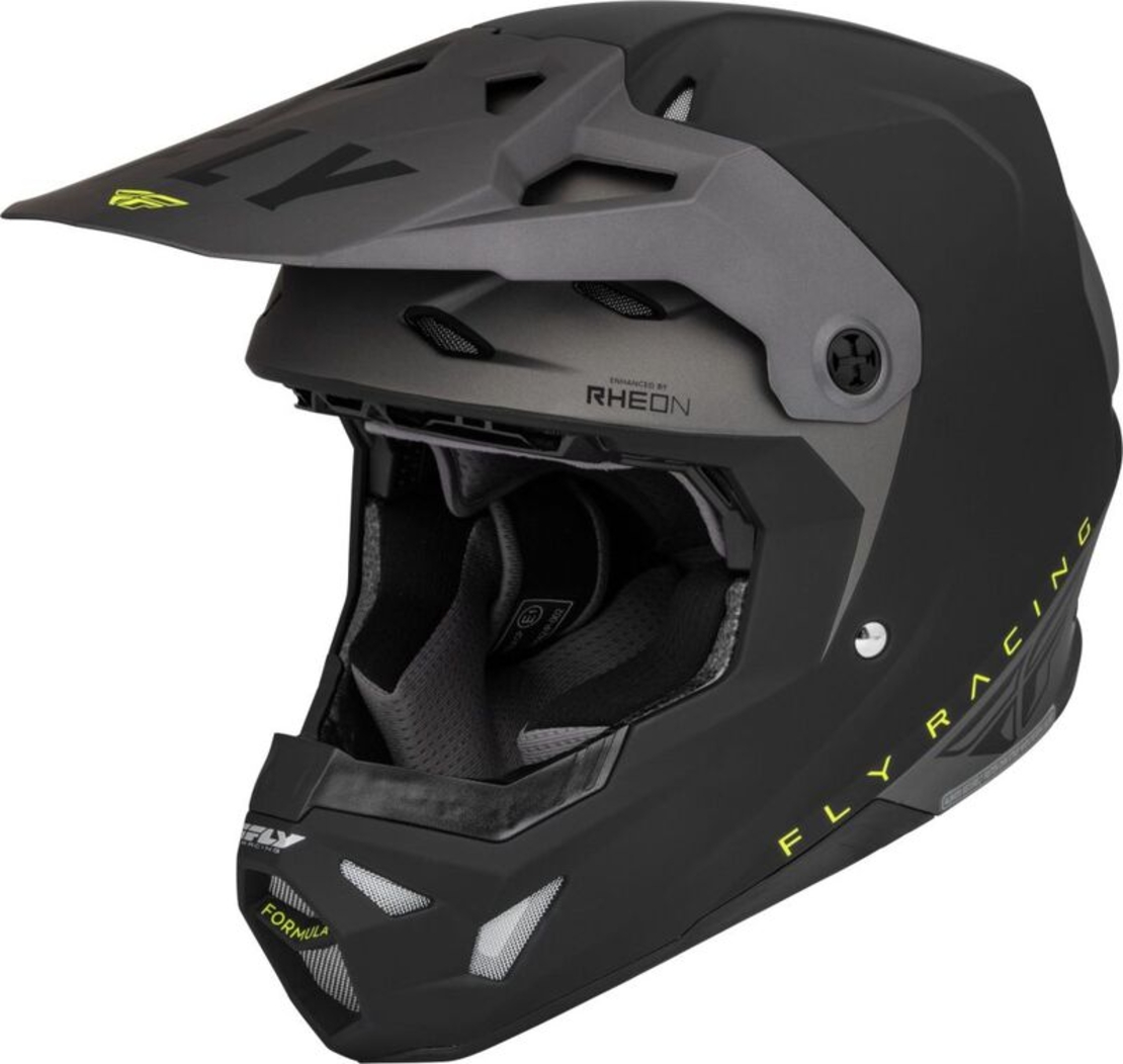 Мотокрос каска FLY RACING Formula CP Slant- Matte Black/Grey/Hi-Vis