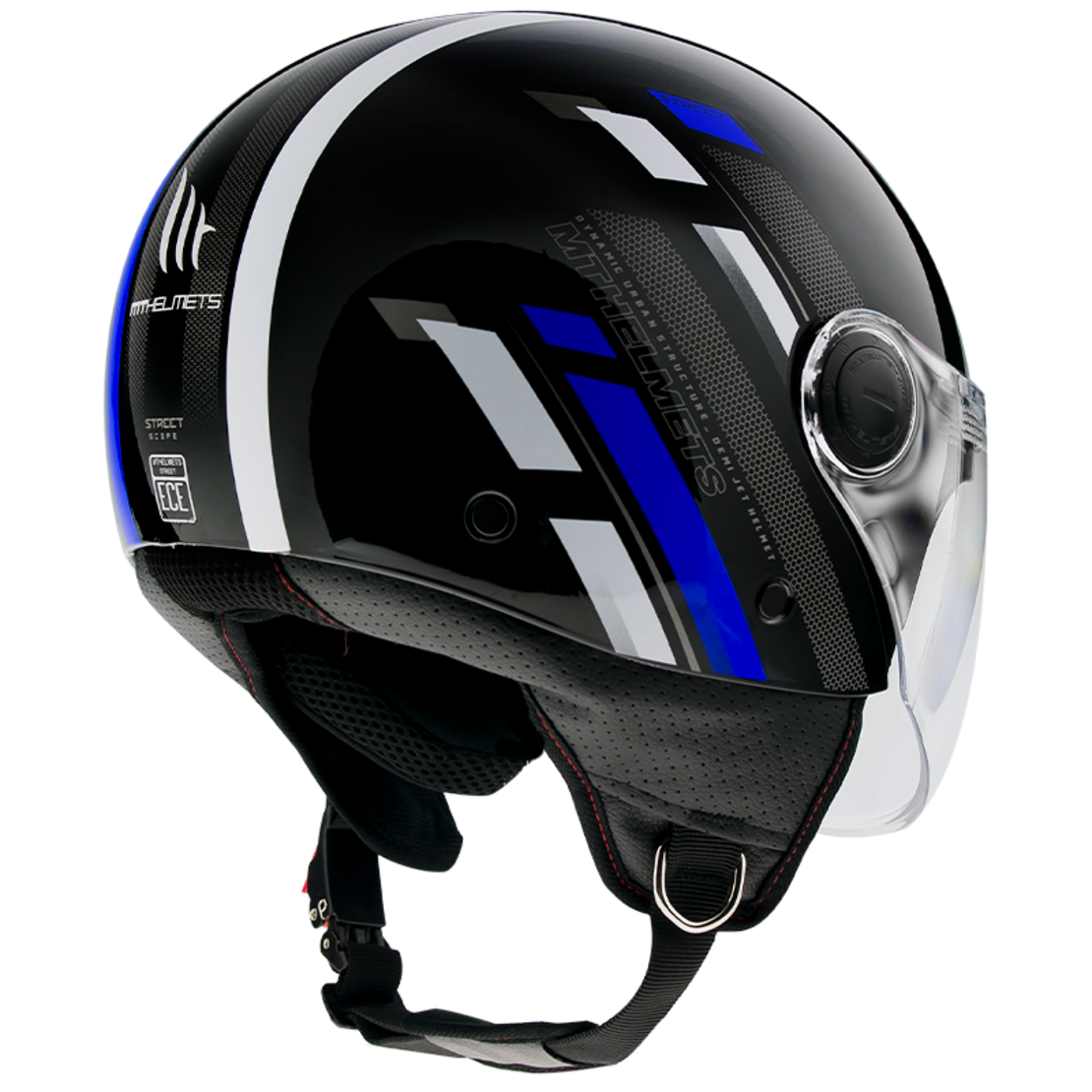 КАСКА ЗА СКУТЕР MT STREET SCOPE GLOSS BLUE
