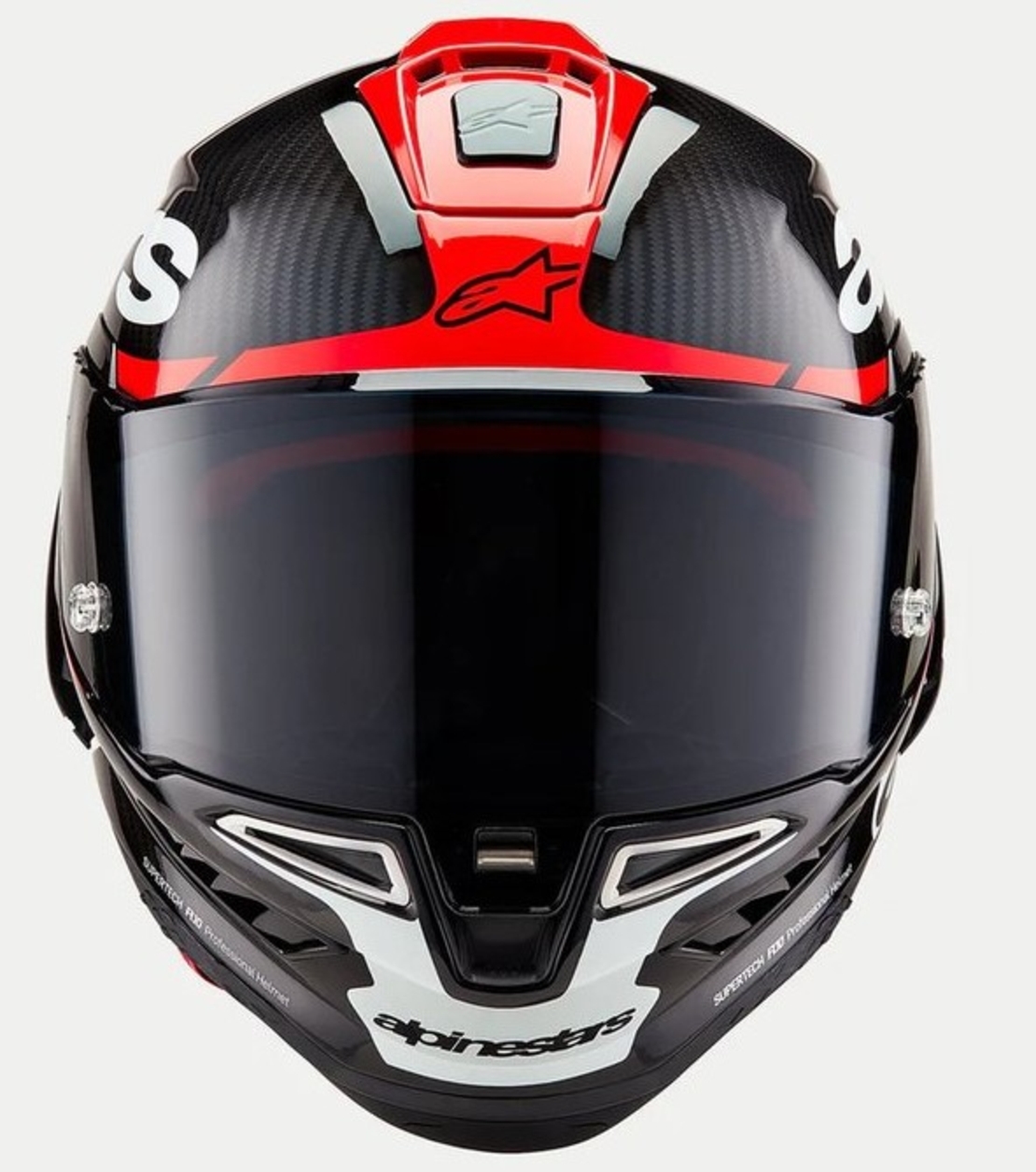 Каска ALPINESTARS Supertech R10 Team Black/Carb/Fluo Red/White