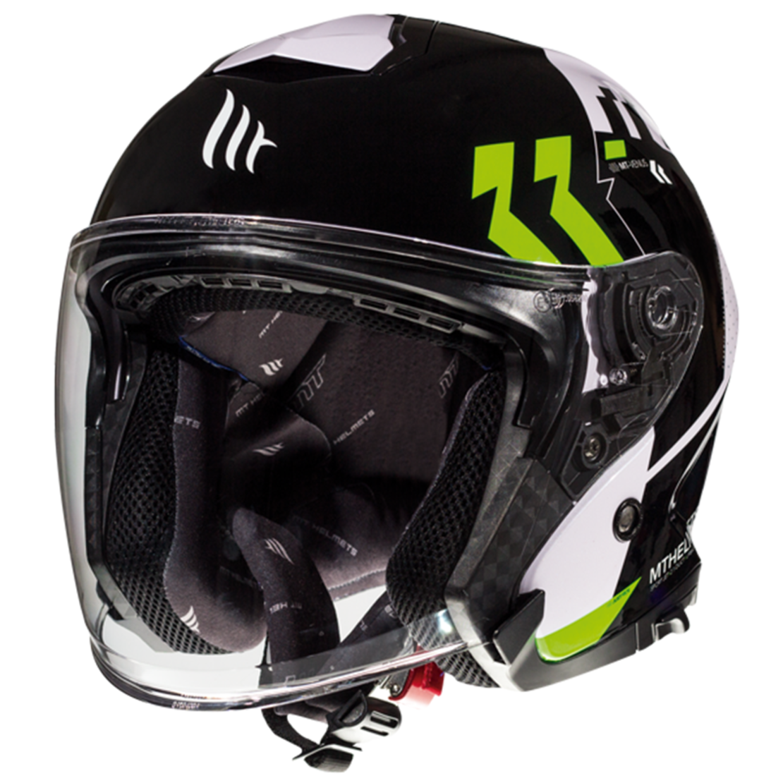КАСКА ЗА СКУТЕР MT THUNDER 3 VENUS A6 GLOSS PEARL FLUO GREEN