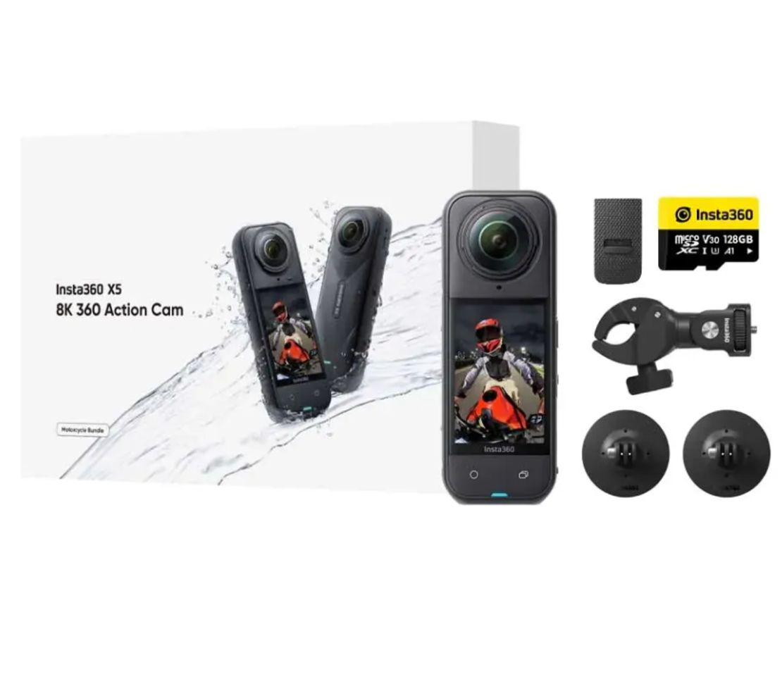 Екшън камера Insta360 X5 360° 8K MOTORCYCLE BUNDLE