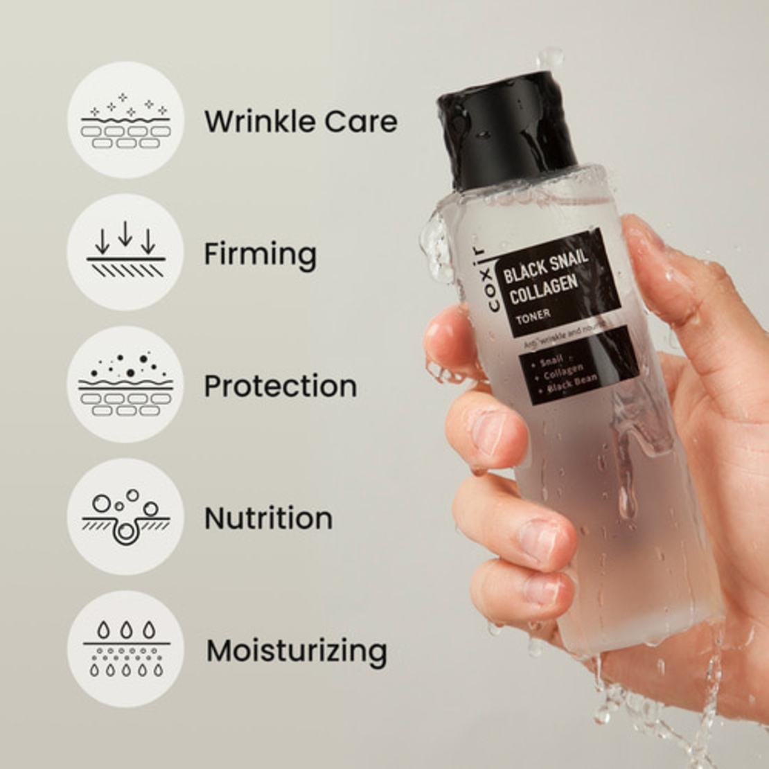 Coxir Black Snail Collagen Toner 150ml
